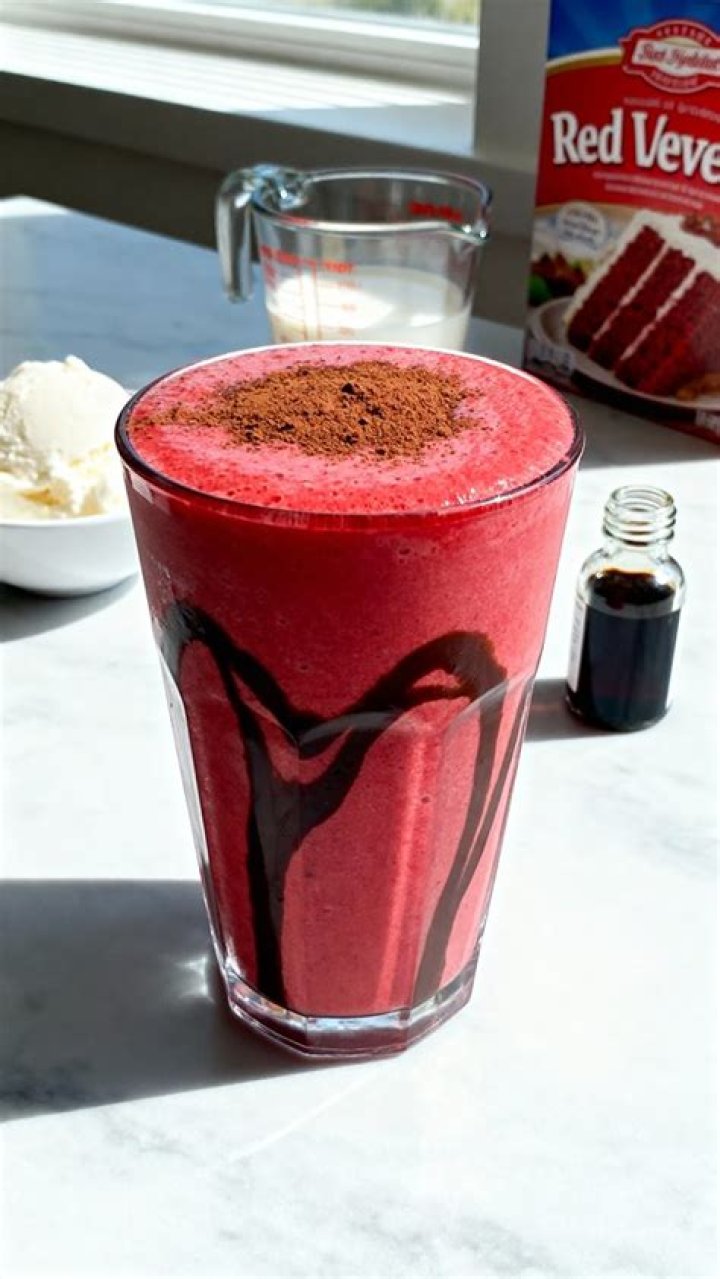 We are *totally* crushing on this red velvet milkshake!